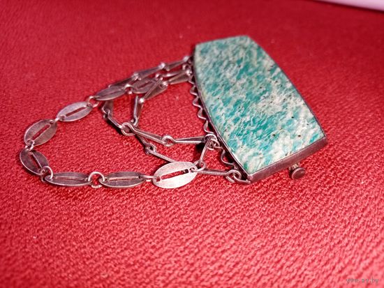 С рубля без мц. брошь прямоугольная сЗвезда875пр. УРАЛ ОСЮ 4.7х2см. + еще с висюльками 4см