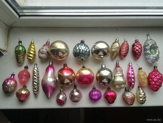 Новогодние, елочные игрушки. Лот. 2. С рубля.