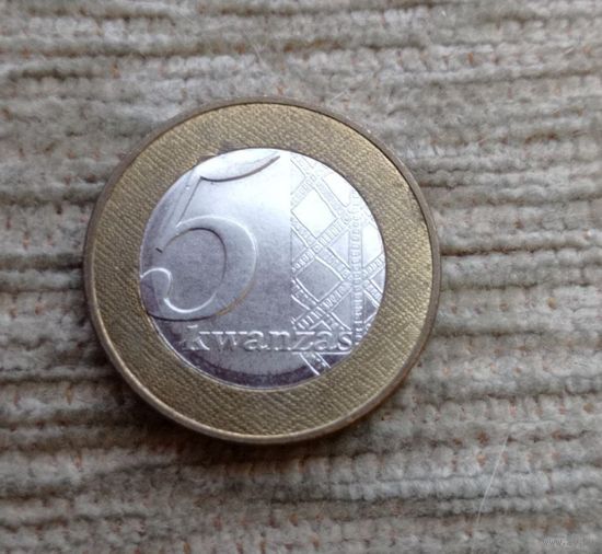Werty71 Ангола 5 кванз 2012 биметалл