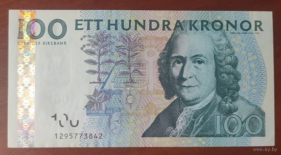 Швеция 100 крон 2001 года. Состояние аUNC+!