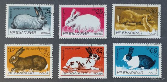 Болгария.1986.Кролики (полная серия 6 марок)