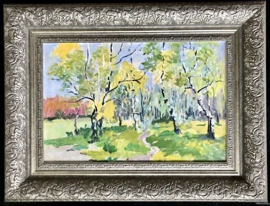 Маслеников П.В;Нар.худ;40/60см"Весна" ДВП, масло