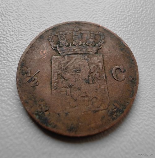 1/2 цента 1875 год Нидерланды  ( редкий мелкий номинал)