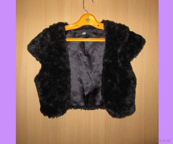 Болеро H&M из меха под мутон, р.40-42
