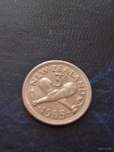 Новая Зеландия 3 пенса 1965 г.