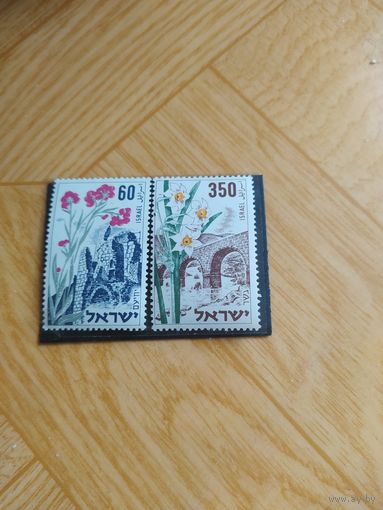 Израиль серия марок 1954 г. Цветы