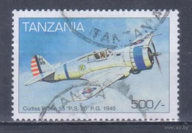 [2215] Танзания 1997. Авиация.Самолет. Концовка серии.Гашеная марка.