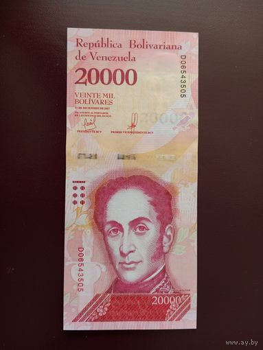 Венесуэла 20000 боливаров 2017 UNС