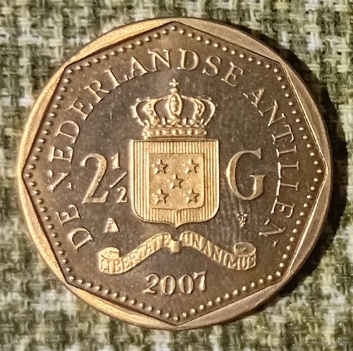 2,5 гульдена Нидерландские Антильские острова,  2007