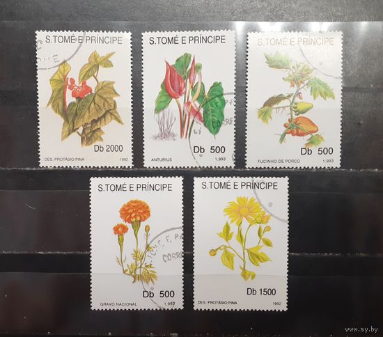 Сен-Томе и Принисипи. 1992 год. Флора. Цветы (1287)