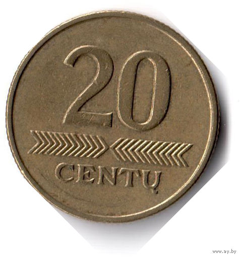 Литва. 20 центов. 1997 г.