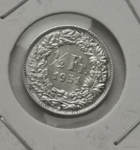 1/2 франка 1951 г. С рубля