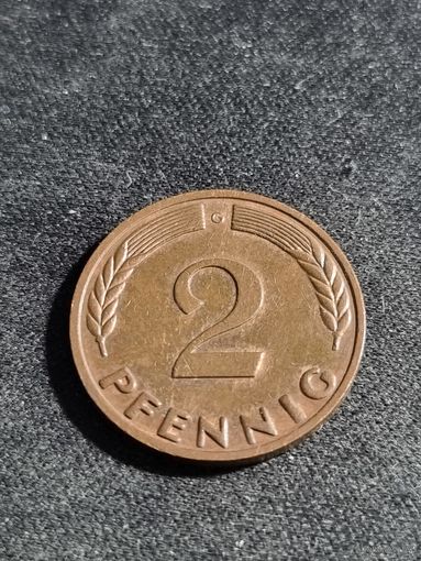 Германия 2 пфеннига 1967 G