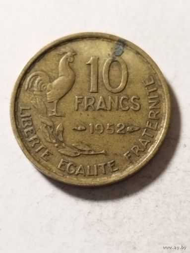 Франция 10 франков 1952