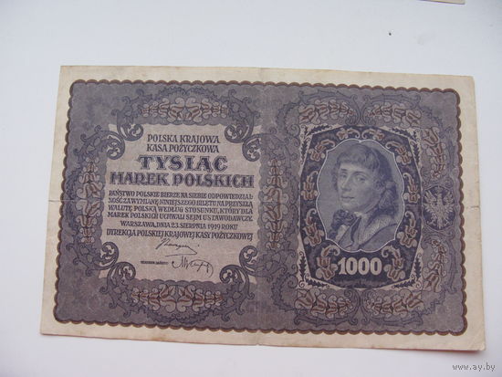 Польша 1000 марок 1919 ( I серия 1 буква )