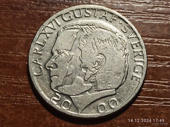 Швеция 1 крона 2000
