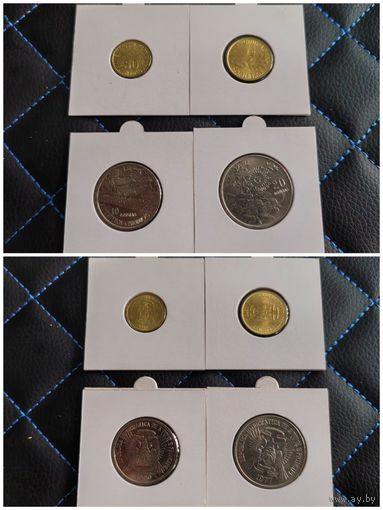 Распродажа !!! Сан-Томе и Принсипи 4 монеты (50 сентимо, 1, 10, 20 добра) 1977-1990 гг. UNC