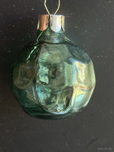 Ёлочная игрушка шарик с гранями СССР