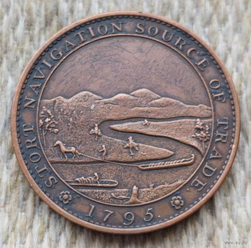 Британия токен 1795 года. Река Миссисипи. Каноэ. Патина! Состояние! Предложи свою цену или обмен!