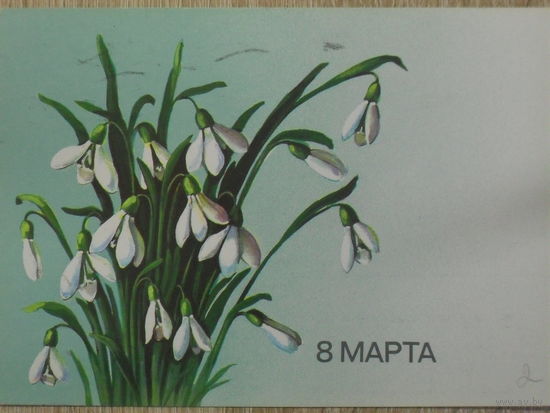 ПОДПИСАННАЯ ОТКРЫТКА СССР. ПРОШЕДШАЯ ПОЧТУ. "8 МАРТА".ХУД. Г. КУРТЕНКО. 1986 год