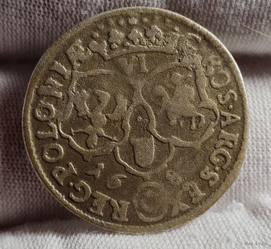 С РУБЛЯ! много лотов, 6 грошей шестак 1683? года, Ян Собеский