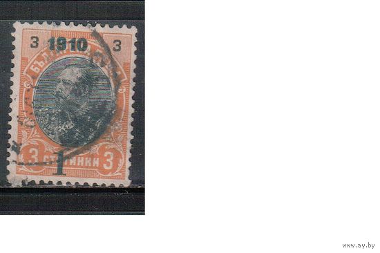 Болгария-1910, (Мих.76), гаш. , Стандарт, Князь Фердинанд I,Надп.,
