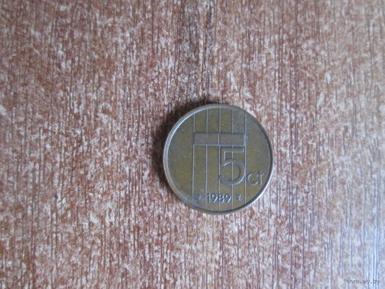 5 центов 1989 год.Нидерланды.