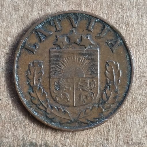 Латвия 1 сантим, 1937 г., KM# 10