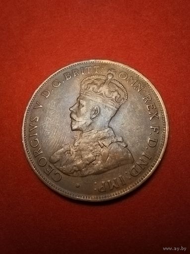 1 пенс (пенни) 1922. Австралия. Георг Тощий. Медь. Супер Штемпельный Нульц. (2)