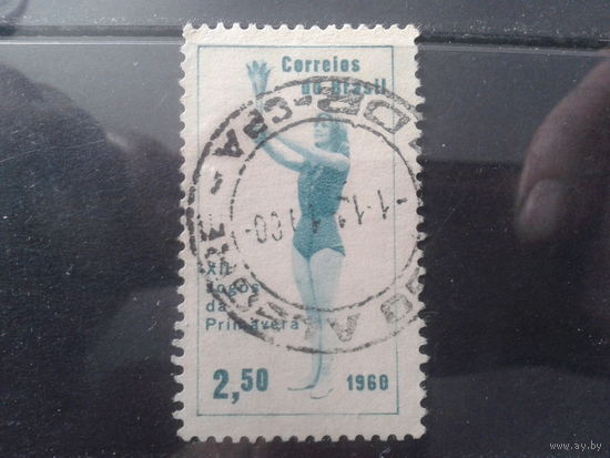 Бразилия 1960 Спортсменка с факелом