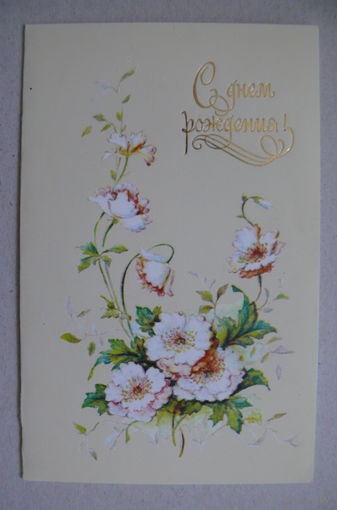 Бодрихина Л., С днем рождения! 1989, двойная, подписана.