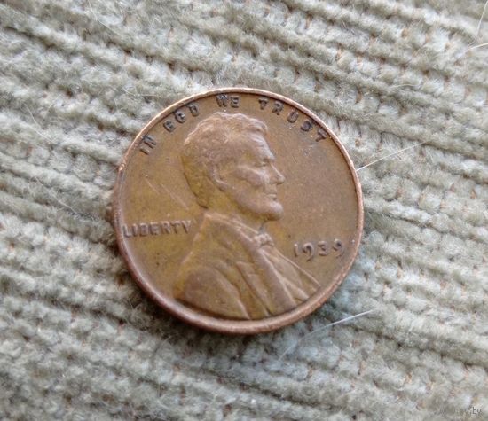 Werty71 США 1 цент 1939 пшеничный