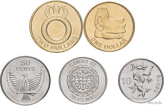 Соломоновы острова набор 5 монет 2012 UNC