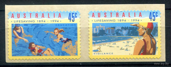 Австралия - 1994г. - Столетие организованного спасания на водах в Австралии - 2 марки - полная серия, MNH [Mi 1389-1390]. #3-WB-Z-1-27