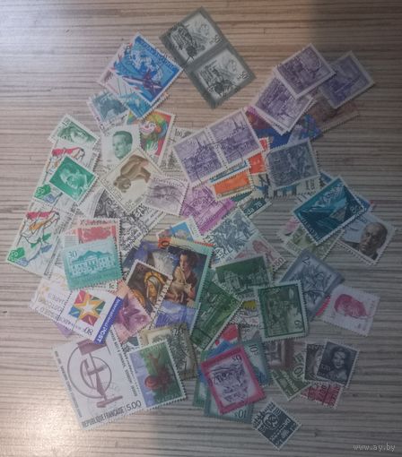 Марки.100штук. Одним лотом.