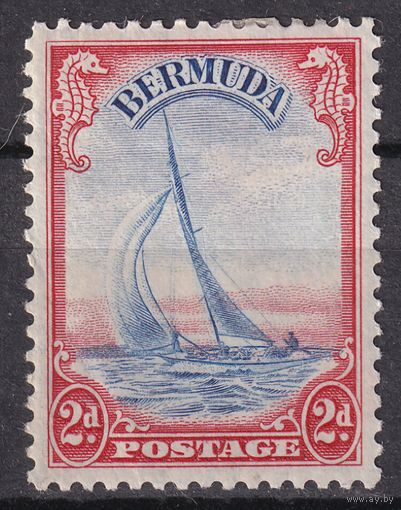 133.BrKCI. Великобритания. Колонии. Бермудские острова. Местные мотивы. Георг V. 1936 г. 2P. Mi.#92(*).