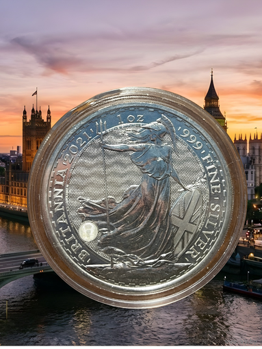 2 фунта 2021 Британия Серебро 999/1000! Сторгуй за свою цену