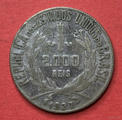 Бразилия, 2000 рейс 1927г., Серебро