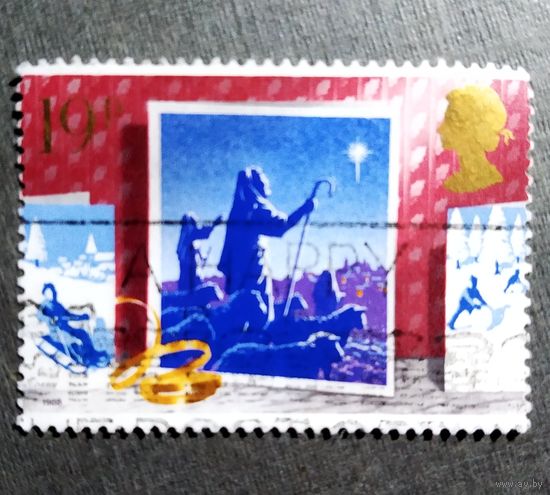Марка Великобритания 1988 год Рождество