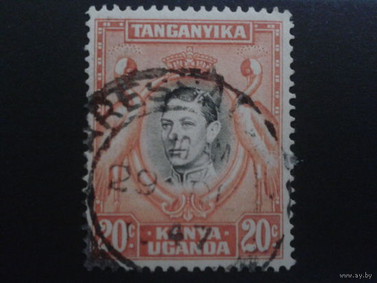Кения Уганда Танганьика, 1938. Король Георг 6 , птицы