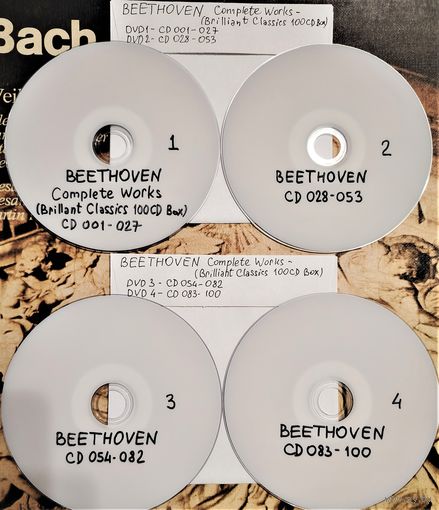 DVD MP3  - L.V.BEETHOVEN - Complete Works (Brilliant Classics 100 CD Box Set) - 4 DVD