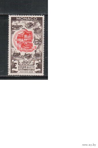 Монако-1955(Мих.496)  **   , Автомобили, Ралли Монте-Карло (одиночка)