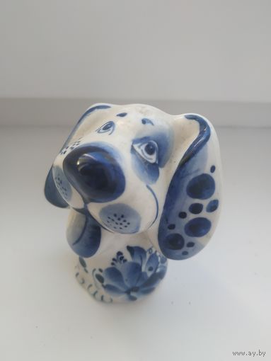 Статуэтка гжель собака