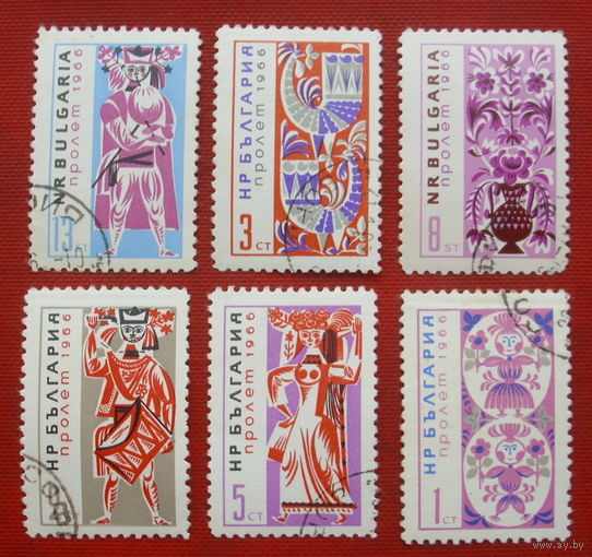 Болгария. Весна. ( 6 марок ) 1966 года. 8-8.