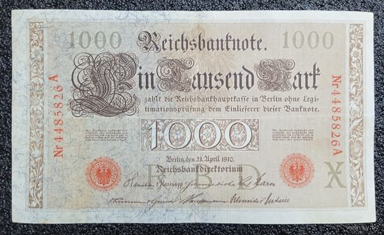 1000 марок Германия 1910 г. (Nr литера А)