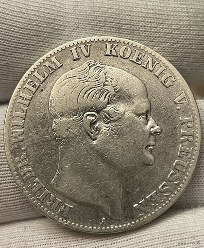 Талер 1860 года.А.Германия. Фридрих Вильгельм IV.Серебро.