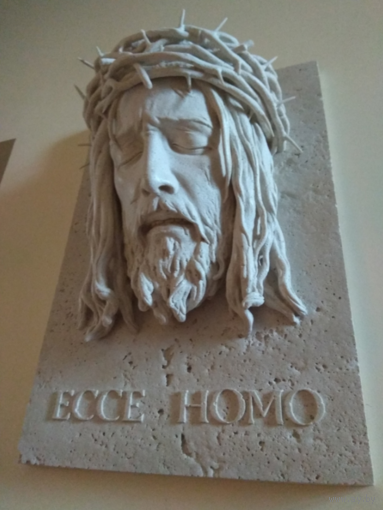 - ЛИК ИИСУСА Травертин-Ракушечник 48х33х18 см 11 кг ECCE HOMO - Истинный Человек