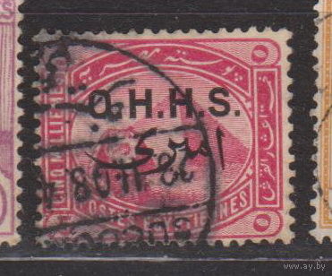 Пирамида и Сфинкс - Надпись O.H.H.S. на английском и арабском языках Египет 1907 год лот 8  СНАДПЕЧАТКОЙ