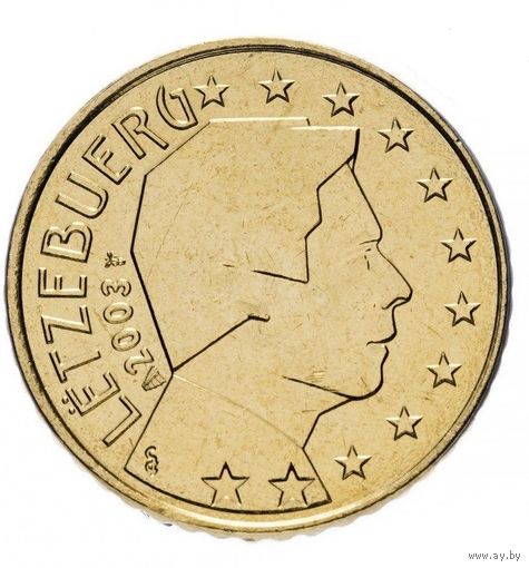Люксембург 50 евроцентов, 2003 UNC из ролла