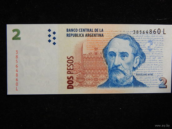 Аргентина 2 песо 1997г UNC